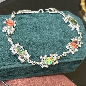 Fashion silvertone and colorful stone Bracelet